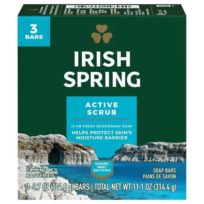 Irish Spring Bar Soap(Active Scrub)